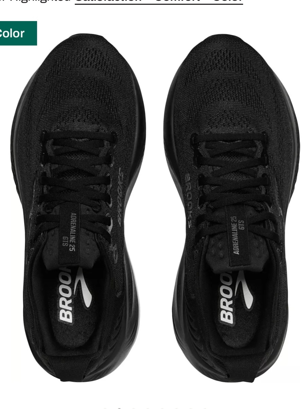 Brooks Women's Adrenaline 24 GTS running Shoe Black 7.5